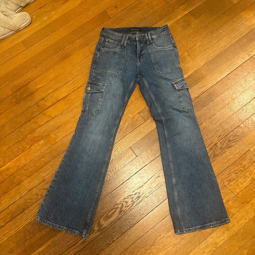 Aeropostale Blue Flare Wide Leg Jeans
